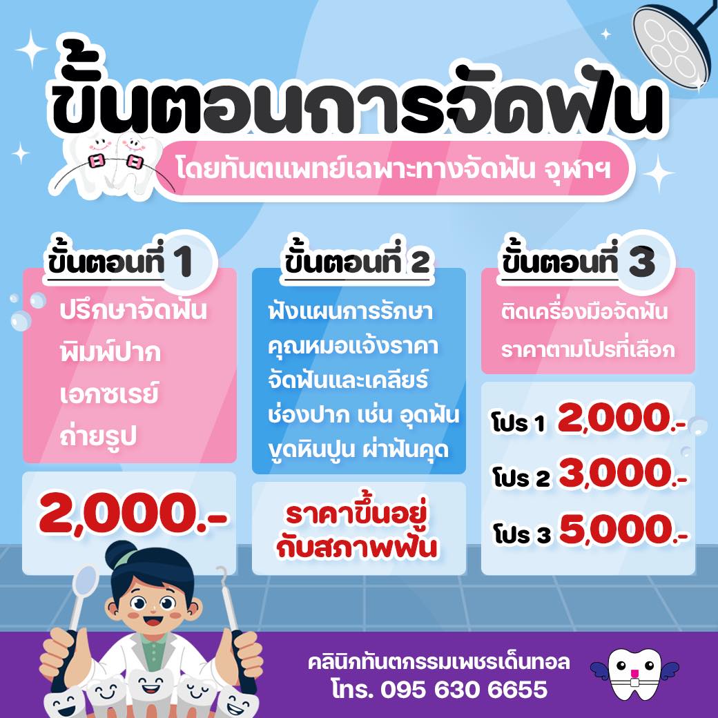 คลินิกทันตกรรมเพชรเด็นทอล - ให้บริการทำฟันครบวงจรโดยทันตแพทย์เฉพาะทาง จัดฟัน-รากเทียม-เอกซเรย์-ฟันปลอม-รักษารากฟัน-ผ่าฟันคุด-ฟอกสีฟัน  รับประกันสังคม  [..]
